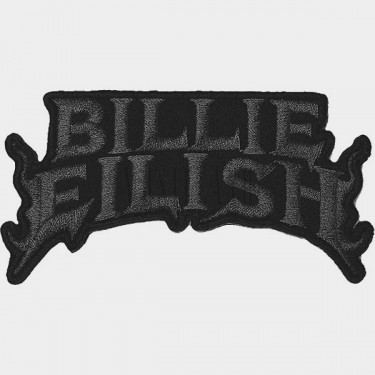 Billie Eilish Standard Patch: Flame Black