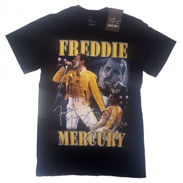 Freddie Mercury Unisex T-Shirt: Live Homage (Medium)