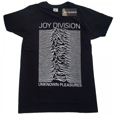 Joy Division Unisex T-Shirt: Unknown Pleasures White On Black - Black - T-shirt (X-Large)