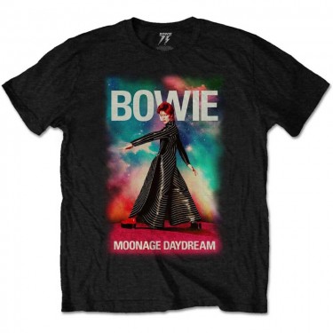 David Bowie Unisex T-Shirt: Moonage 11 Fade (Small)