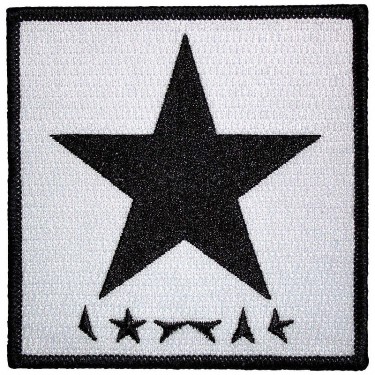 David Bowie Standard Patch: Blackstar On White