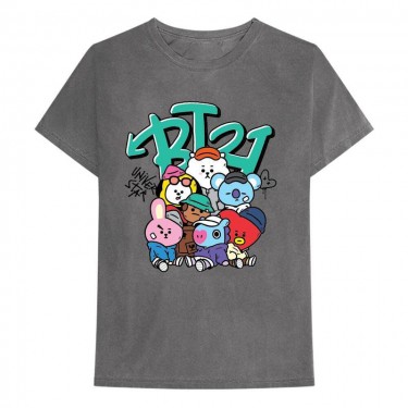 BT21 Unisex T-Shirt: Street Mood Group (Large) BT21 Unisex T-Shirt: Street Mood Group (Large)