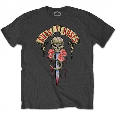 Guns N' Roses Unisex T-Shirt: Dripping Dagger (Large)