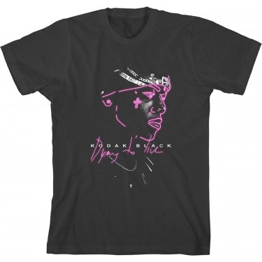 Kodak Black Unisex T-Shirt: Neon Outline - Black