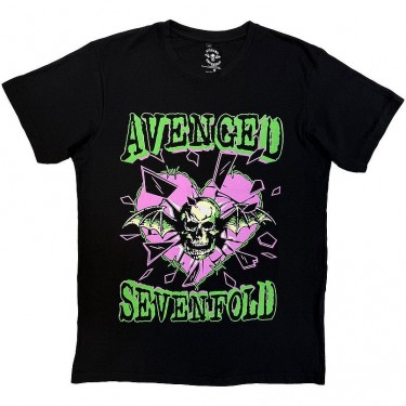 Avenged Sevenfold Unisex Carbon T-Shirt: Heart Break (Black) (Small)