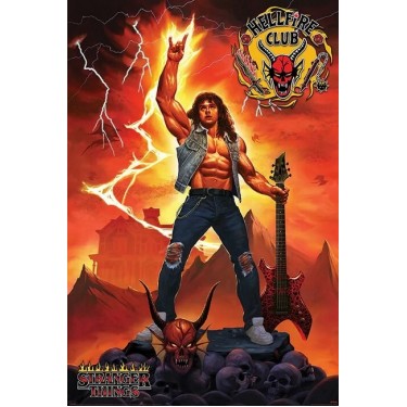 plakát 711 - Stranger Things 4 - Hellfire Club Rock God - 61 X 91,5 CM