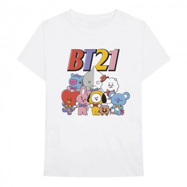 BT21 Unisex T-Shirt: Colourful Squad (Small)