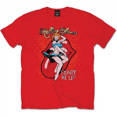 The Rolling Stones Unisex T-Shirt: Start me up (Red) (Large) The Rolling Stones Unisex T-Shirt: Start me up (Red) (Large)