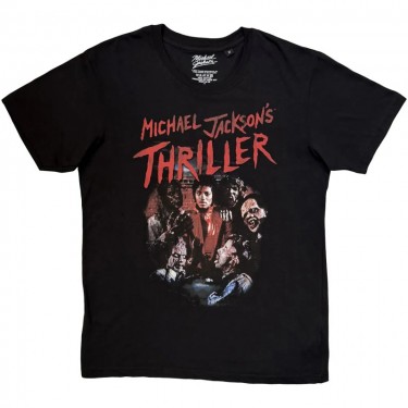 Michael Jackson Unisex T-Shirt: Thriller Zombies (Black) (Small)