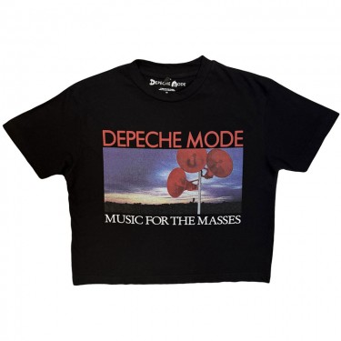 Depeche Mode Ladies Crop Top: Music For The Masses (Black) (Medium)