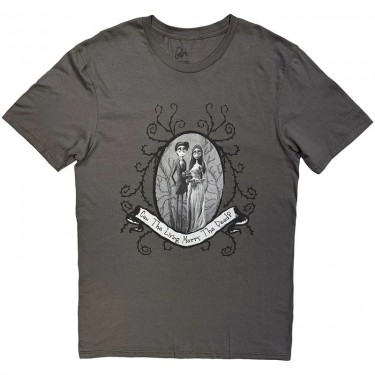 Corpse Bride Unisex T-Shirt: Can The Living Marry The Dead? (Charcoal Grey) (Medium)