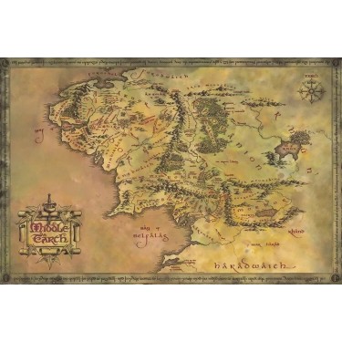 plakát 477 - Lord of the Rings - Middle Earth - 61 X 91,5 CM