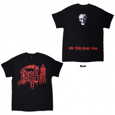 Death Unisex T-Shirt: Life Will Never Last (Black) (Back Print) (Medium)