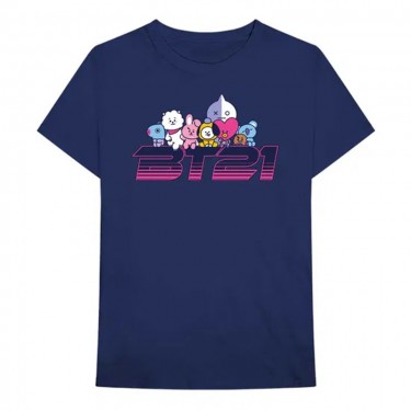BT21 Unisex T-Shirt: Space Wappen Logo (Medium)