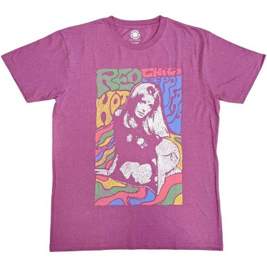 Red Hot Chili Peppers Unisex T-Shirt: Kneeling Girl (Pink) (X-Large)